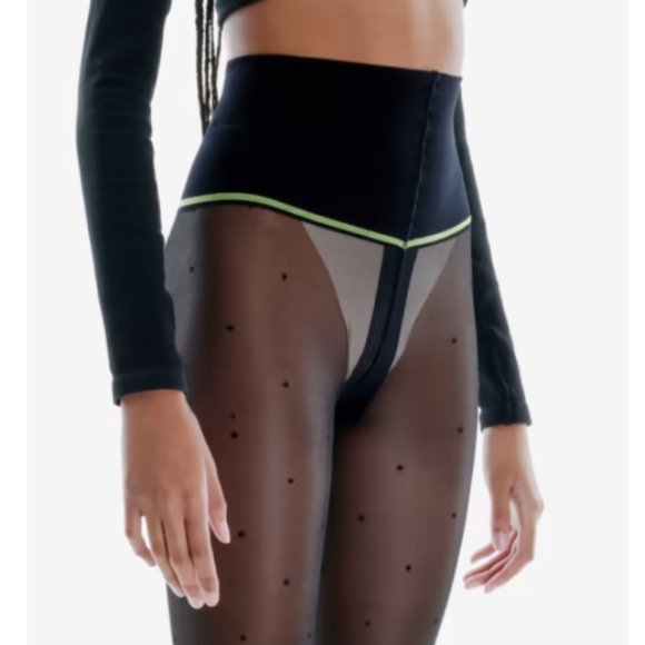 Sheertex Accessories - Sheertex Micro Dot Sheer Rip-Resist Tights in Black Size M NWT $89